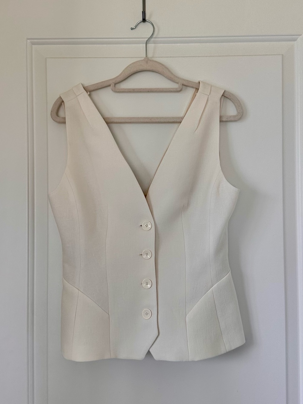Tailored Vest - ZARA woman off-white